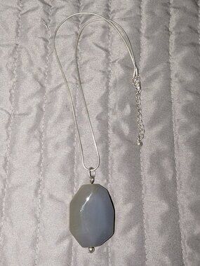$1 with Bundle ~ Gray Stone Pendant Necklace 6406